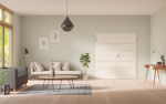 Front-Milieuansicht von GARANT Doppelflügeltür Corona 833 Pearl White CePaL mit Zarge