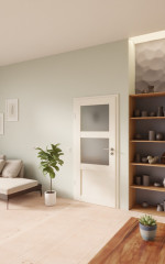 Detail-Milieuansicht von GARANT Zimmertür Sylt Weißlack 9010 CePaL mit Lichtausschnitt STL3/2