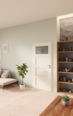 Detail-Milieuansicht von GARANT Zimmertür Sylt Weißlack 9010 CePaL mit Lichtausschnitt STL4/1