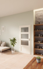 Detail-Milieuansicht von GARANT Zimmertür Sylt Weißlack 9010 CePaL mit Lichtausschnitt STL4/3