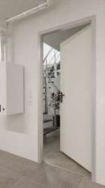 Detail-Milieuansicht von Brandschutztür T90 UltraWeiß HPL - Jeld-Wen