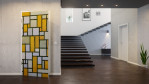 Milieubild 3 von Piet Mondrian Reproduktion Komposition in Grau und Ocker