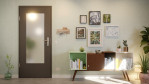Front-Milieuansicht von GARANT Wohnungseingangstür 10622-60 Ebony CePaL mit Lichtausschnitt LA-DIN
