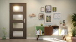 Front-Milieuansicht von GARANT Wohnungseingangstür 10622-60 Ebony CePaL mit Lichtausschnitt LA-11