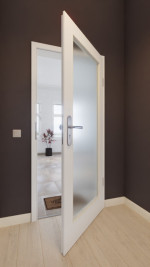 Front-Milieuansicht von GARANT Wohnungseingangstür U11209SD Edelweiß GHK08 mit Lichtausschnitt LA-3