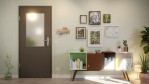 Front-Milieuansicht von GARANT Wohnungseingangstür 10622-60 Ebony CePaL mit Lichtausschnitt LA-6