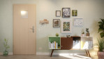 Front-Milieuansicht von GARANT Wohnungseingangstür Authentic Akazie GCK08 mit Lichtausschnitt LA-7