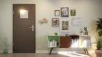 Front-Milieuansicht von GARANT Wohnungseingangstür 10622-60 Ebony CePaL mit Lichtausschnitt LA-8