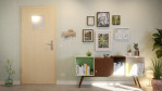 Front-Milieuansicht von GARANT Wohnungseingangstür Authentic Sand GCK08 mit Lichtausschnitt LA-8