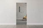 Frontbild von Lira Motiv matt Glaspendeltür DORMA Mundus BTS Variante 1 - Erkelenz