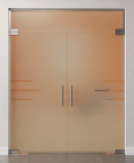 Bild von Bahia Motiv klar 2-flg. Glaspendeltür mit Oberlicht DORMA Mundus BTS Variante 10 - Erkelenz