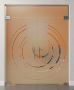 Bild von Lira Motiv klar 2-flg. Glaspendeltür mit Oberlicht DORMA Mundus BTS Variante 10 - Erkelenz