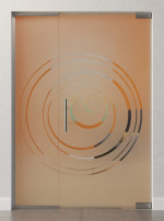 Bild von Lira Motiv klar Glaspendeltür mit festem Seitenteil DORMA Mundus BTS Variante 2 - Erkelenz