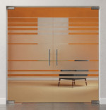 Bild von Selina Motiv matt 2-flg. Glaspendeltür DORMA Mundus BTS Variante 4 - Erkelenz