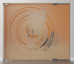 Bild von Lira Motiv klar 2-flg. Glaspendeltür mit festem Seitenteil DORMA Mundus BTS Variante 5 - Erkelenz
