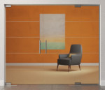 Bild von Prime Motiv matt 2-flg. Glaspendeltür mit festem Seitenteil DORMA Mundus BTS Variante 5 - Erkelenz