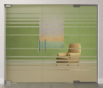 Bild von Selina Motiv klar 2-flg. Glaspendeltür mit festem Seitenteil DORMA Mundus BTS Variante 5 - Erkelenz