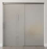 Bild von Vertigo Motiv klar Glasschiebetür mit festem Seitenteil Sigma Flexible Variante 1 - Erkelenz