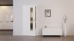 Front-Milieuansicht von Weiß RAL 9016 LA 24 schlossseitig Basic Durat Innentür - Huga