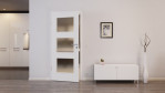 Front-Milieuansicht von Weiß ähnlich RAL 9016 LA 11 Mattlack Basic Innentür - Huga