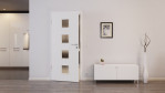 Front-Milieuansicht von Weiß RAL 9016 LA 14 Basic Durat Innentür - Huga