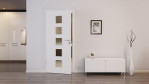 Front-Milieuansicht von Weiß ähnlich RAL 9016 LA 5 Mattlack Basic Innentür - Huga
