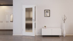 Front-Milieuansicht von Weiß RAL 9016 LA 8 Basic Durat Innentür - Huga