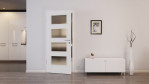 Front-Milieuansicht von Weiß ähnlich RAL 9016 LA 9 Mattlack Basic Innentür - Huga
