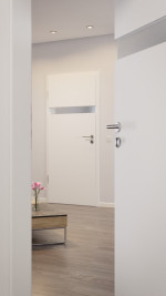 Milieubild 2 von HUGA Innentür Smart 1 Weißlack Concept mit Lichtausschnitt quer
