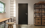 Front-Milieuansicht von GARANT Schallschutztür 0901-60 Black Resopal