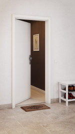 CloseUp-Milieuansicht von GARANT Wohnungseingangstür Quer Authentic Bianco CePaL