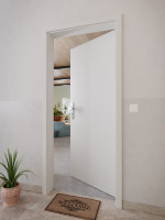 CloseUp-Milieuansicht von GARANT Wohnungseingangstür D92-60 Dove Grey Resopal