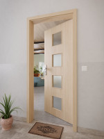 CloseUp-Milieuansicht von GARANT Wohnungseingangstür Authentic Achat GCK08 mit Lichtausschnitt LA-10