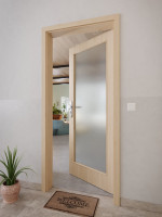 CloseUp-Milieuansicht von GARANT Wohnungseingangstür Authentic Achat GCK08 mit Lichtausschnitt LA-3