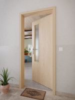 CloseUp-Milieuansicht von GARANT Wohnungseingangstür Authentic Achat GCK08 mit Lichtausschnitt LA-5 schlossseitig