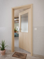 CloseUp-Milieuansicht von GARANT Wohnungseingangstür Authentic Achat GCK08 mit Lichtausschnitt LA-6