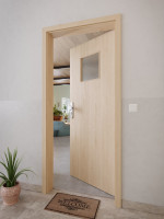 CloseUp-Milieuansicht von GARANT Wohnungseingangstür Authentic Achat GCK08 mit Lichtausschnitt LA-8
