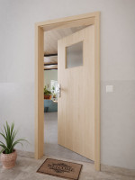 CloseUp-Milieuansicht von GARANT Wohnungseingangstür Authentic Achat GCK08 mit Lichtausschnitt LA-9