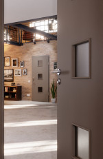 CloseUp-Milieuansicht von Taupe RAL 7048 LA 10 Basic Lack Innentür - Huga