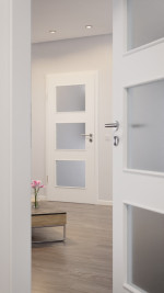 Detail-Milieuansicht von Weiß ähnlich RAL 9016 LA 11 Mattlack Basic Innentür - Huga