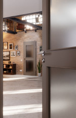 CloseUp-Milieuansicht von Taupe RAL 7048 LA 12 Basic Lack Innentür - Huga