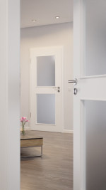 CloseUp-Milieuansicht von Weiß RAL 9016 LA 12 Basic Durat Innentür - Huga
