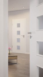 CloseUp-Milieuansicht von Weiß RAL 9016 LA 14 Basic Durat Innentür - Huga