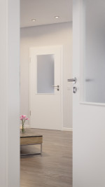CloseUp-Milieuansicht von Weiß RAL 9016 LA 7 Basic Durat Innentür - Huga