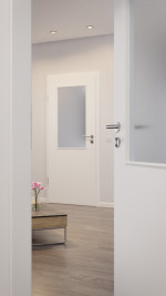 Detail-Milieuansicht von Weiß ähnlich RAL 9016 LA 7 Mattlack Basic Innentür - Huga
