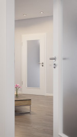 CloseUp-Milieuansicht von Weiß RAL 9016 LA 8 Basic Durat Innentür - Huga