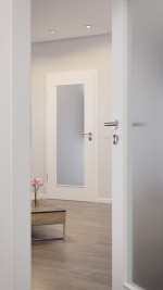 Detail-Milieuansicht von Weiß ähnlich RAL 9016 LA 8 Mattlack Basic Innentür - Huga