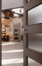 CloseUp-Milieuansicht von Taupe RAL 7048 LA 9 Basic Lack Innentür - Huga