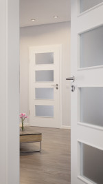 Detail-Milieuansicht von Weiß ähnlich RAL 9016 LA 9 Mattlack Basic Innentür - Huga