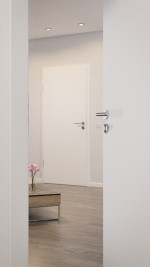 Detail-Milieuansicht von Weiß ähnlich RAL 9016 Mattlack Basic Innentür - Huga